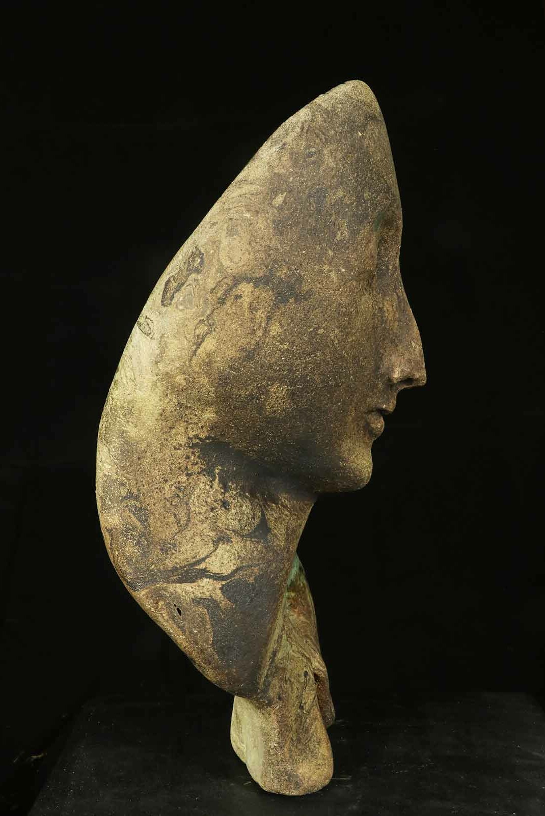 Sculpture « Adam et la Liberté » ∼ « Adam and Freedom »// H: 46 cm. // Grès, émaux (cuissons bois) ∼ Stoneware, glazes (wood kiln) // 2018/2020